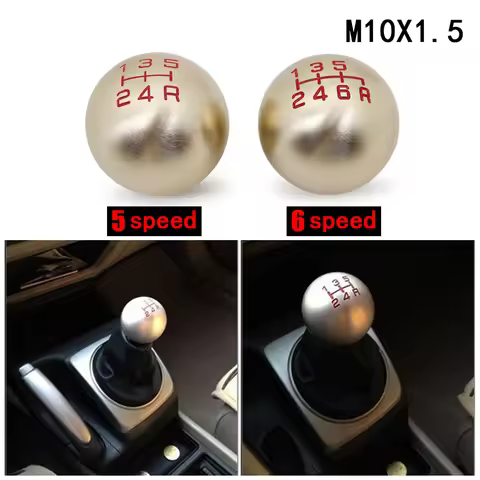 Aluminum 5/6 Speed JDM Ball Shape Shift Gear Knob For Honda Fit Civic City FD2 FN2 EP3 TYPE R DC2 DC