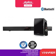 VINNFIER HYPERBAR 300BTR SOUNDBAR & BASS SUBWOOFER - BLUETOOTH, 3D EFFECT, REMOTE CONTROL, COAXIAL C