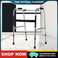 Black Adult Walker Multi-functional foldable stainless steel Walking Aid aids Crutches Canes Toilet 