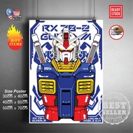 (Ready Stock) Mobile suit Gundam 144 RX-78-2 / RX78-2 / RX78 2 Gundam wall poster sticker deco poste