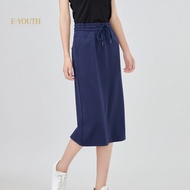 Eyouth 1960 Women Casual Drawstring Midi Skirt Pants