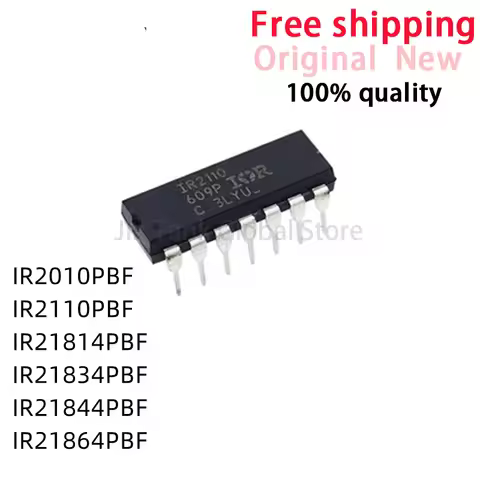 10Pcs New IR21814PBF IR2110PBF IR21834 IR21844 IR21864 IR2010 IR2110 IR PBF DIP14 IC Chip Stock Whol