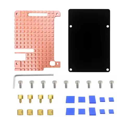 Pure Copper Heatsink Raspberry Pi 4 Protective Case Passive Cooling Protective Shell Metal Enclosure