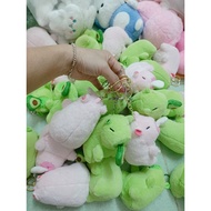 Capybara keychain - Avocado capybara keychain stuffed animal, nose-pulling capybara.