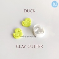 Rubber Duck Polymer Clay Cutter with Imprint Mirror Side