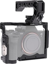Fotga JLwin Alloy Aluminum Camera Cage Bracket Stabilizer + Top Handle for Sony A7IV A7 Mark IV A7M4