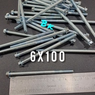 Flange Bolt 6x100 M6/Cvt Bolt 6x100 Key 8 M6 Bolt