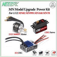 NEEBRC 2322 2600KV Brushless Motor AM32 45A ESC T Plug With 12KG Metal Gear Servo For 1/12 RC Crawle
