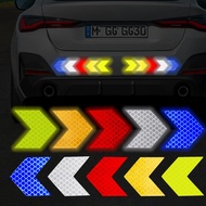 10Pcs Creative Colorful Night Anti-collision Decals / Arrow Shaped Auto Reflective Stickers / Waterproof Bicycle Motorcycle Accessories / Self-adhesive Strong Car Reflective Tape