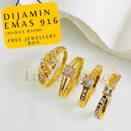 Handymanes 916 gold ring classic 22k fashion flower ring (CBF)