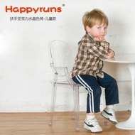 Transparent Transparent Acrylic Children's Table Chair Plastic Armrest Back Chair Children's Velcro 