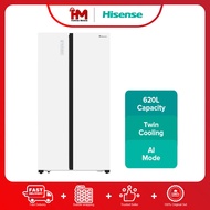 Hisense RS686N4AWU 620L Side by Side Inverter Refrigerator  (2 Years+ 12 Years Compressor Warranty)