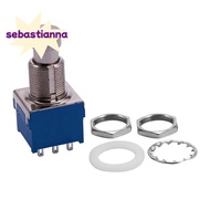 Guitar Effects 3PDT 9-Pin Latching Stomp Pedal Footswitch Foot Switch Blue