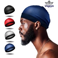 UQPYO Wave Caps, Breathable Elastic Men Durag Hats,  Polyester Solid Color Multicolor Multicolor Dur
