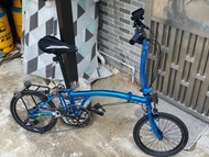 特別版 Brompton type Bicycle 摺疊式 摺車 佰客bike's 小布 摺疊車 摺疊單車 式 自行車 單車  電光藍 藍光 閃電藍 金屬色 9檔 9 波 9速