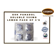 GSK PANADOL SOLUBLE 500MG LEMON PACK OF 4S