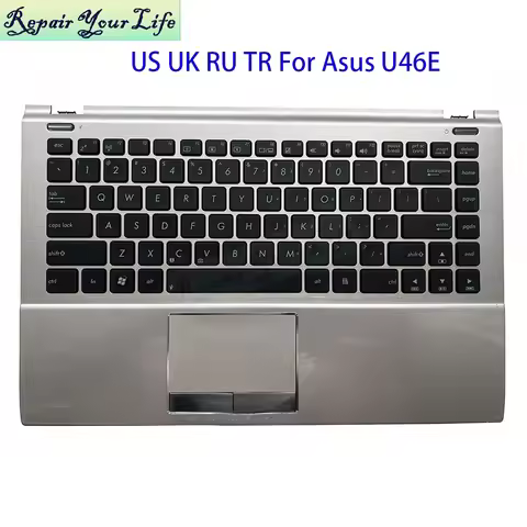 US UK Turkey Russian Keyboard Touchpad Palmrest For ASUS U46 U46E U46S U46SV U46SM V111362GS1 13N0-L