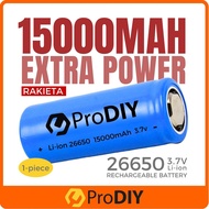 PRODIY RAKIETA 15000MAH 3.7v Battery 26650 Original 26650 Rechargeable Battery 26650 Bateri Li-ion B