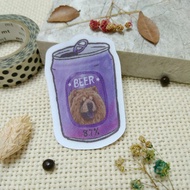 鬆獅啤酒-防水車貼-行李箱貼紙_防水貼紙