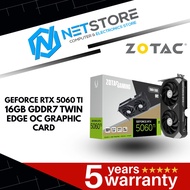 ZOTAC GEFORCE RTX 5060 TI 16GB GDDR7 TWIN EDGE OC GRAPHIC CARD - ZT-B50620H-10M