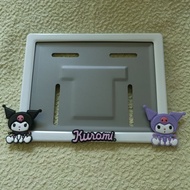 Fast Delivery!!️Frame​Sign​Registration​Motor​Size​ Black And Purple Kumi Cartoon Sign Iron Kevlar ​