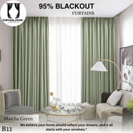 Curtain Zoon B11 (260CM Height) Langsir Berkualiti Tinggi 99% Blackout Curtain (Hook/Ring) High Qual