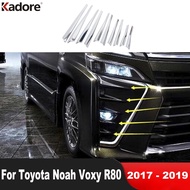 Front Fog Light Lamp Cover Trim For Toyota Voxy Noah R80 2017 2018 2019 ABS Chrome Car Front Foglight Molding Strips Accessories