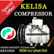 PERODUA KELISA DENSO MODIFY VITARA O8E RECOND COMPRESSOR/ KOMPRESOR (CAR AIRCOND SYSTEM)