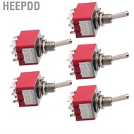 HEEPDD 2 Position Toggle Switch  5Pcs ON On 3PDT 9 Pin 6mm 2A/250VAC 5A/120VAC