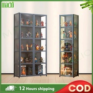【Lifetime Warranty】Bamboo Display Cabinet 1/2Door Transparent Glass Acrylic Showcase StorageCabinet