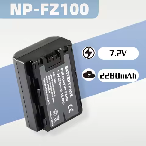 2280mAh High Capacity 7.4V Battery for Sony NP-FZ100, Compatible with A7R3/R4/A9/A7M3 Mirrorless Cam