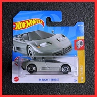 Hot Wheels 94 Bugatti EB110 SS Grey Short Card 2022 Collections HW Turbo Series Racing Super Car Bug