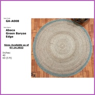 ☋ ◴ ☃ GA-A008 - Abaca Round Carpet Green - Small sizes - Natural material - 40 & 60 inches