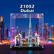 Acrylic Dustproof Display Box 透明防尘展示盒 Kotak Penyimpanan Akrilik Jernih For Lego 21052 Dubai Skyline