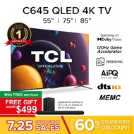 QLED TCL C645 4K TV Google TV | 55 75 85 inch | 120Hz DLG | Dolby Atmos and Vision | AIPQ 2.0