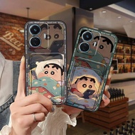 Durable Card slot Phone Case For VIVO T1 4G 44W/IQOO Z6 44W Graffiti Cute Silicone Cover Fashion Des
