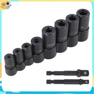 70500 Tap Socket Set 8 Pcs- Use with 1/4"& 3/8" Drive, Fits  Standard Taps(1/2"& 1/8" NPT, Up to 12m