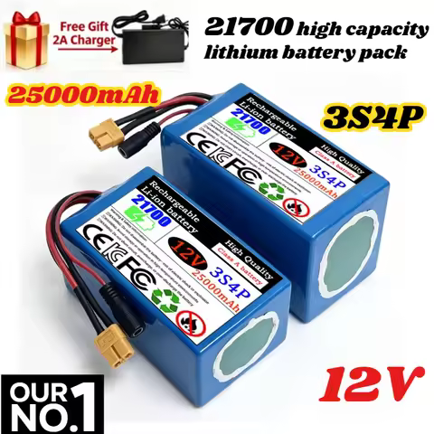 21700 12V 25-30AH Pull-net Boat Battery Waterproof Rechargeable High-rate 3S4P 12V 30000mAh Lithium 