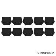 (แพ็ค 10 ชิ้น) Sabina กางเกงชั้นใน Seamless Fit รุ่น Soft Collection รหัส SUXK3508 สีดำ