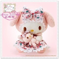 小花花日本精品♥ Hello Kitty 美樂蒂 LAURA ASHLEY 聯名玩偶 娃娃 玫瑰花小兔12325009