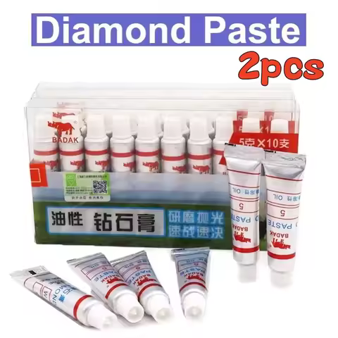 2Pcs Glass Metal Polishing Cream Diamond Abrasive Paste 320-10000 Grit Ceramics Lapping Paste Oily G