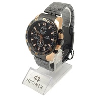 HEGNER Sport Black Rose Gold Stainless Steel Brand Gents Men Luxury Watch Original Jam Tangan Lelaki