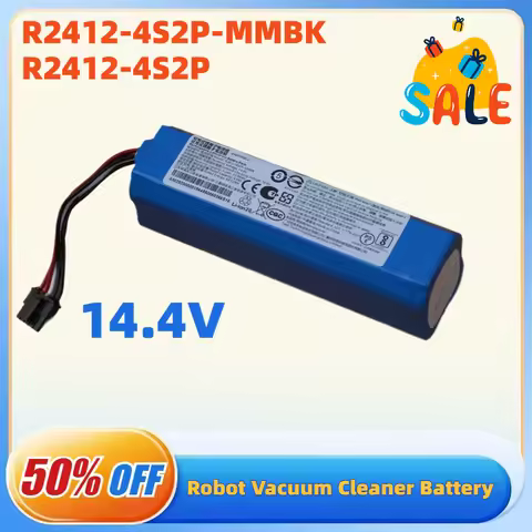 R2412-4S2P-MMBK R2412-4S2P 14.4V 4800mAh 6600mAh Replacement Robot Vacuum Cleaner Battery for Dreame