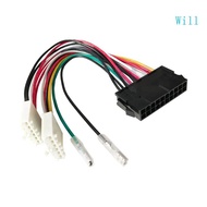Will For 286 386 486 586 Computer Power Cable 20Pin ATX to 2x 6Pin AT PSU Converter