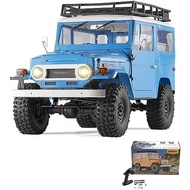 EAZYRC X FMS 1/10 Toyota Land Cruiser FJ40 RS with Licensed RC Truck Blue, All Terrain Waterproof