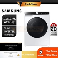 Samsung 10.5/7KG Smart Inverter AI Front Load Washing Machine | WD10T504DBE/FQ (Combo Washer Dryer Mesin Basuh Mesin Cuci Tumble Dryer 洗衣机 WD10)