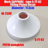 Large round ceiling Fitting 11.5cm SAPPHIRE S-FT-02 WHITE E27 lamp