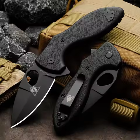 KA-BAR 2490 folding knife, outdoor camping tactical hunting, high-hardness pocket knife, emergency r