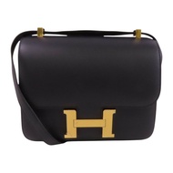 HERMES Evercolor皮革Constance 24金扣肩背袋