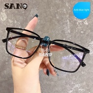 【Replaceable Lenses】COD (San9)Vintage and Trendy Eyeglass Frames with Blue Light Blocking Non-prescr